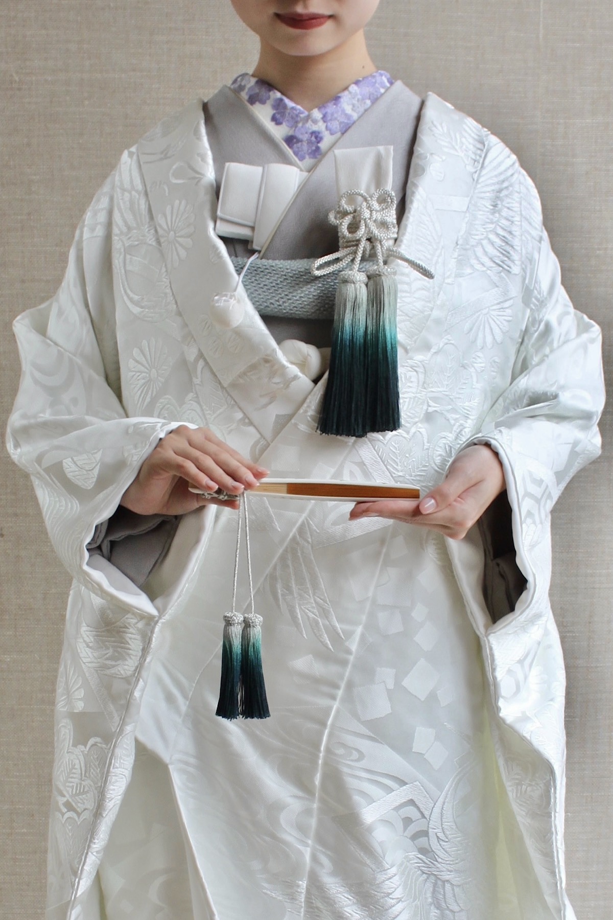 京都で白無垢をお召しになる花嫁におすすめの色掛下を合わせたコーディネート