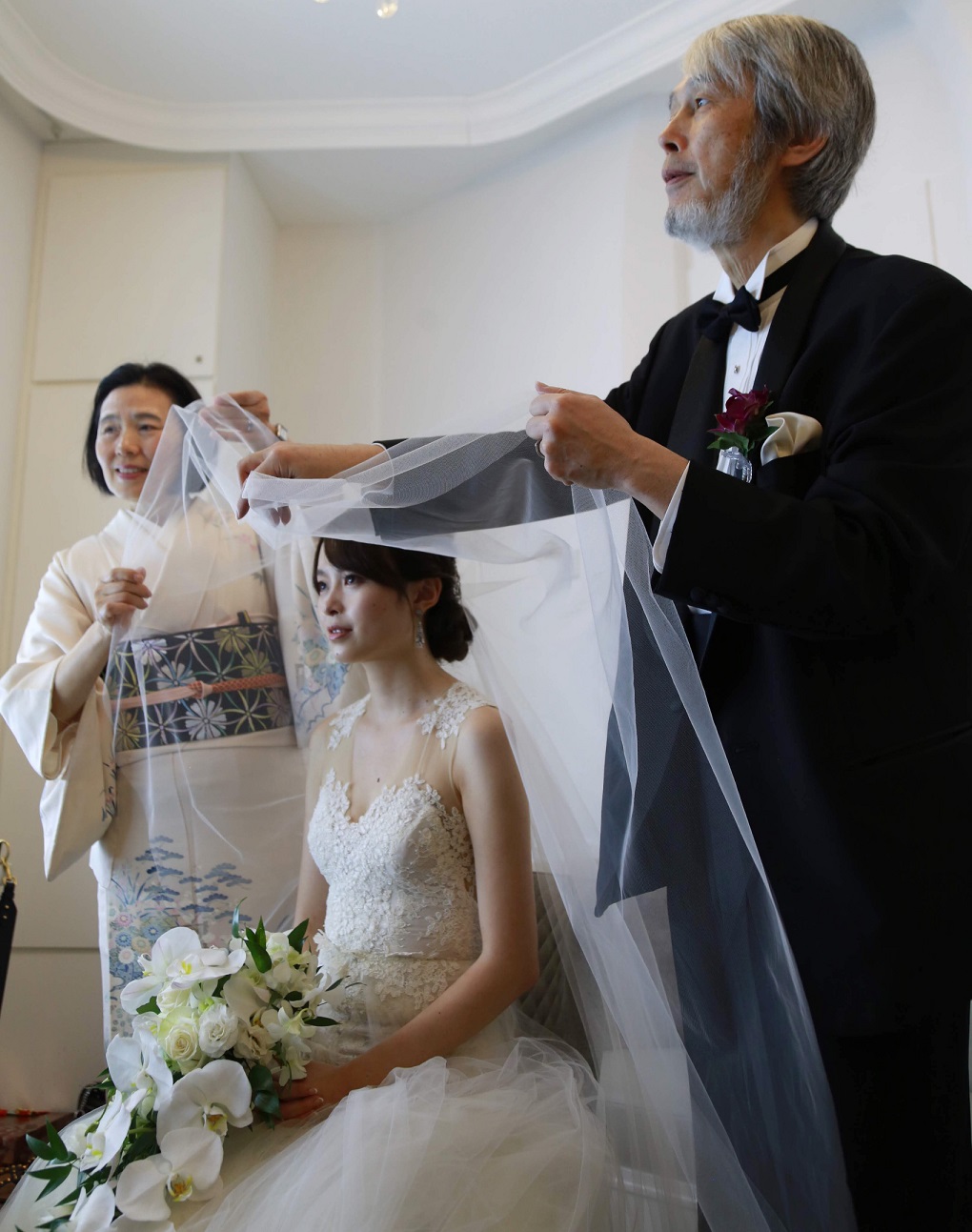 シンプルなベール　ベールダウン