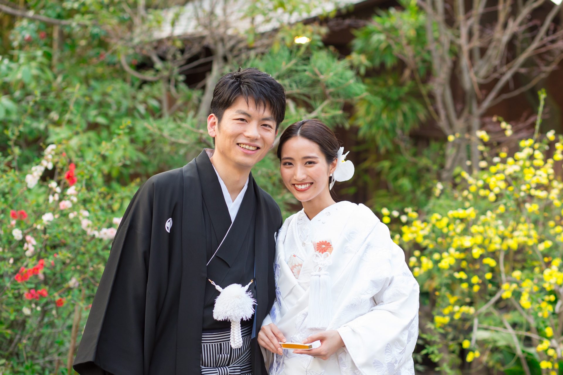 京都東山にある結婚式会場ソウドウでの白無垢を着た和装の結婚式