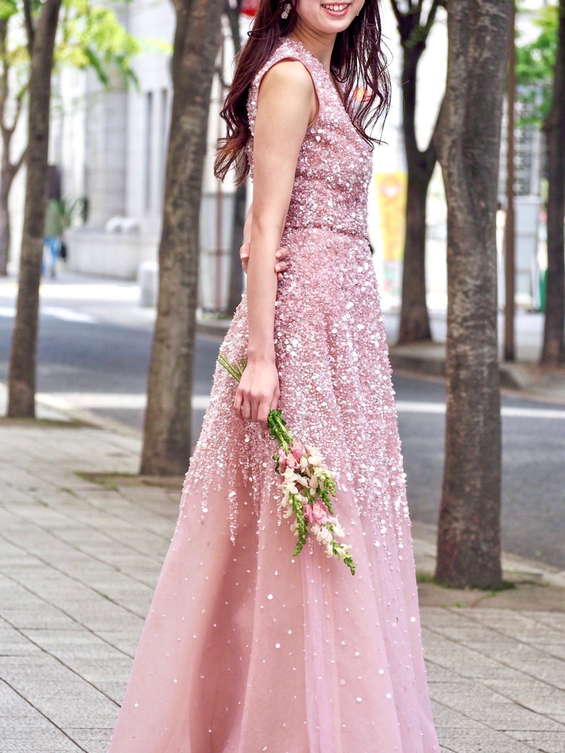 タイムセール中 Reem Acraリームアクラのドレスをモデルにオーダーしたワンピース ロングワンピース
