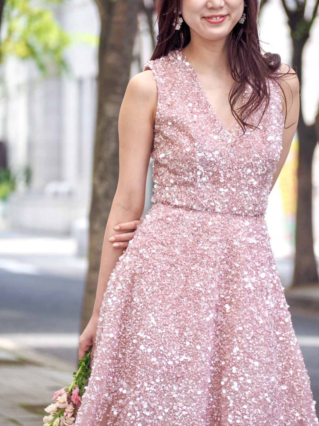 ザトリートドレッシング神戸店がおすすめするリームアクラのピンクのカラードレスのご紹介