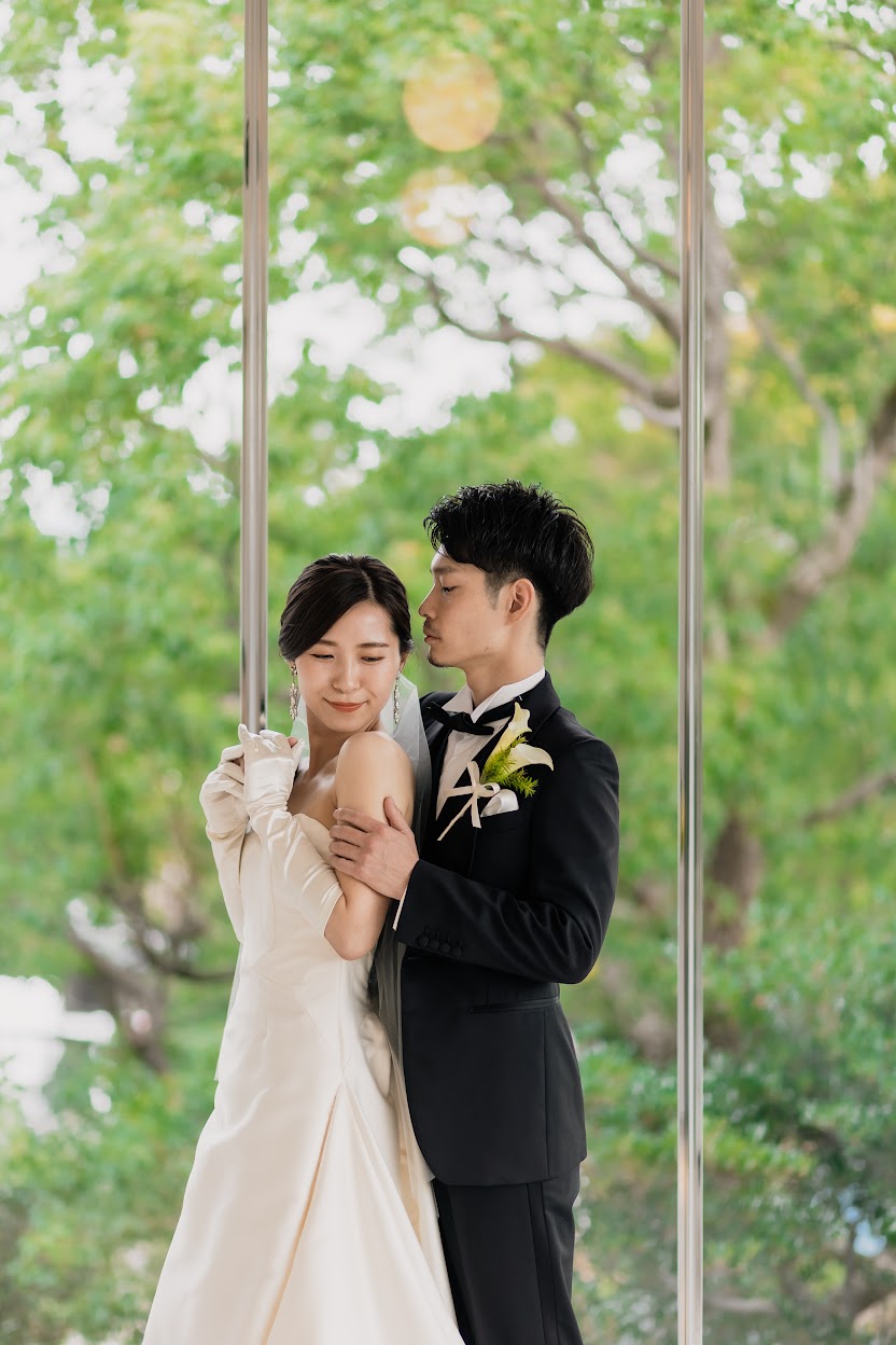 神戸で人気の結婚式場でトリートドレッシングのウェディングドレスで挙式