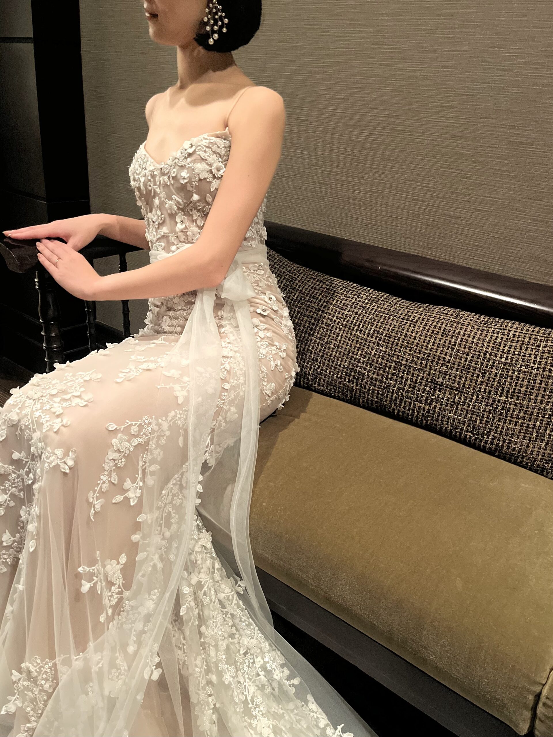 OHK花嫁におすすめのマーメイドラインのシルエットが美しいウェディングドレス