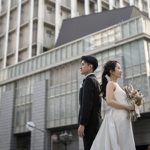 結婚式会場オリエンタルホテル神戸で前撮りをされたご新郎ご新婦様のご紹介。