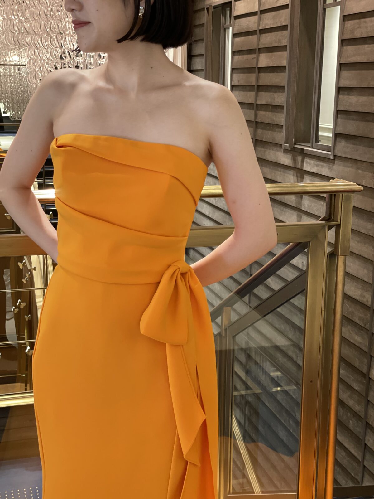 ガーデンオリエンタル大阪のガーデンにもおすすめのアットホームな雰囲気を叶えてくれるオレンジの新作カラードレス