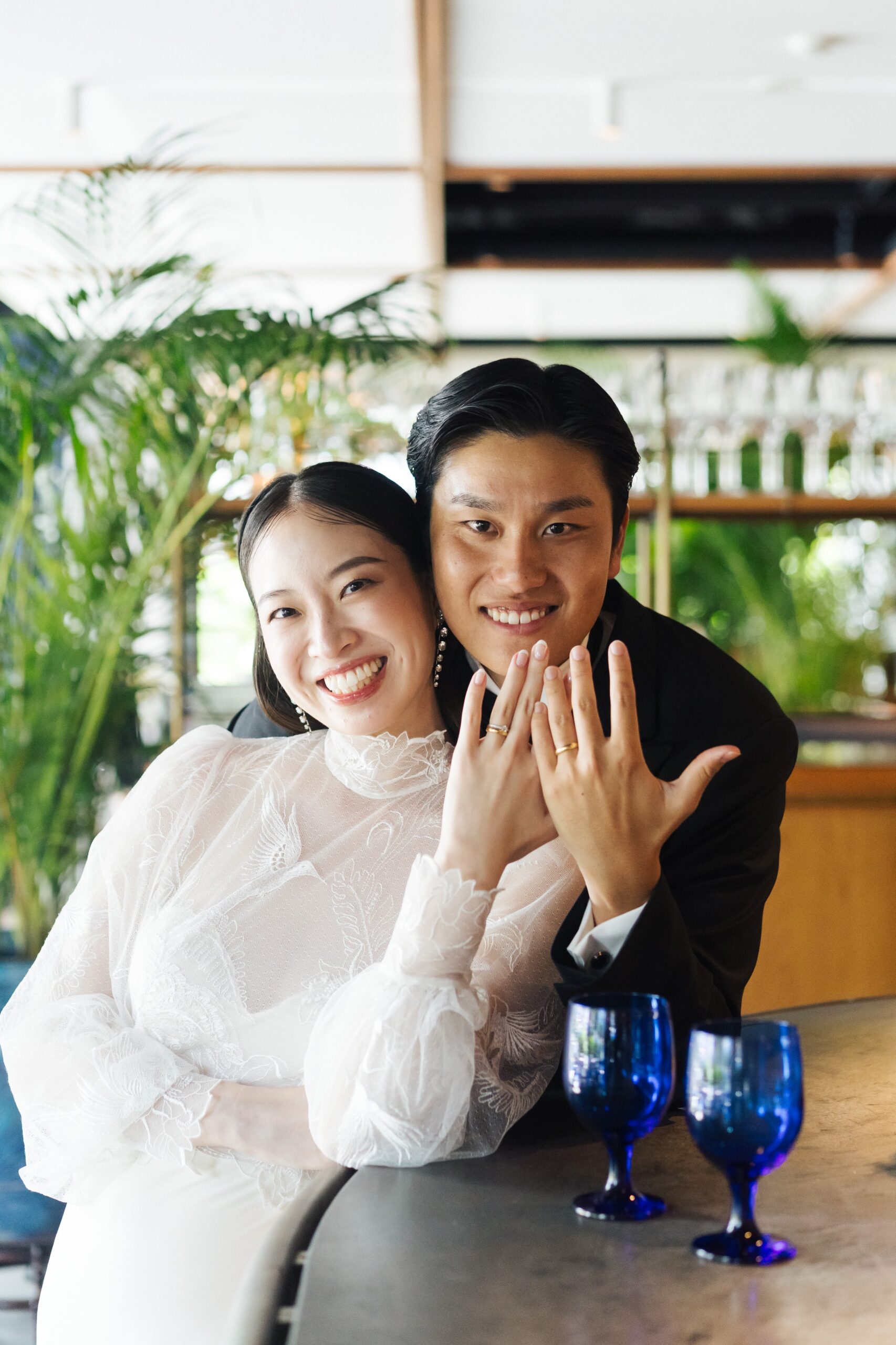 お2人の笑顔を最大限引き出すリラックス空間での撮影